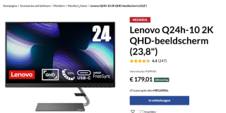 LENOVO Lenovo Q24h-10 - 23,8 inch - QHD (2560 x 1440) voor €179,01 bij lenovo