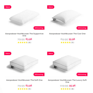 20% korting op "The One" hoofdkussens van Swiss Sense