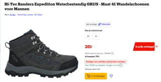 Hi-Tec Bandera Expedition wandelschoenen (maat 41) voor €30 bij Bol