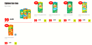 Alle Lipton ice tea Pak 1.5 liter voor €0,99 per pak bij Dirk