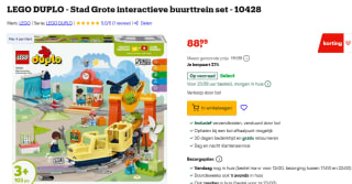 LEGO Duplo 10428 Grote interactieve buurttrein voor €88,99 bij Bol