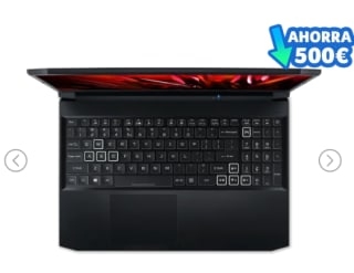 Portátil Acer Nitro 5 15,6" FHD IPS 144 Hz i5-11400H RTX 3060 16GB por 799€