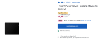 HyperX Pulsefire Gaming Muismat (M) - Zwart voor €9,99 in de HP store