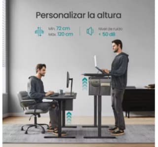 Escritorio eléctrico regulable Songmics 70 x 160 cm por 105,15€