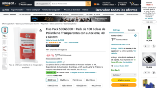 Pack 100 bolsas Polietileno por 1,09€