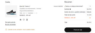 25% descuento en toda la tienda Nike pedidos superiores 50€ Ofertazas
