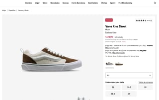 Vans Knu Skool mujer por 30€