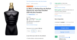 Jean Paul Gaultier Le Male Le Parfum $1,776 | Descuento Mercado Libre