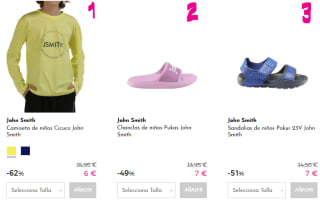 JOHN SMITH - Prendas desde 6€ a 9€