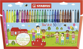 STABILO Trio A-Z - Viltstift Etui Met 30 kleuren voor €6,21 met Amazon Prime