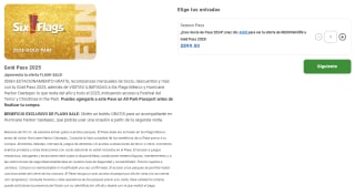 Pase Anual Six Flags México 2025 por $899