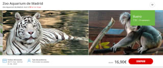 Entradas al Zoo por tan solo 16,90€ gran oferta