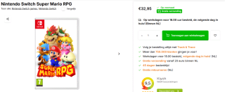 Super Mario RPG voor €32,95 bij AllYourGames