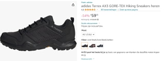 Adidas Terrex AX3 GORE-TEX heren wandelschoenen voor €59,95 bij Amazon