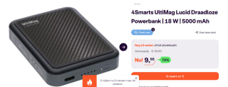 4Smarts UltiMag Lucid draadloze powerbank voor €9,95 bij iBood