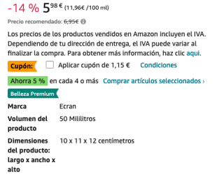Aftersun Sérum Facial Ecran 50ml por 4,83€