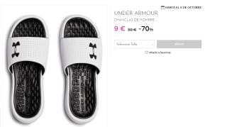 Chanclas para Hombre Under Armour por 9€