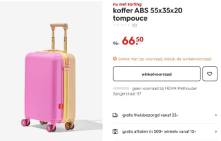 Tompoucekoffer voor €66,50 bij de Hema