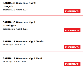 2 gratis klusworkshops voor vrouwen bij BAUHAUS