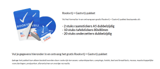 Gratis Rookvrij = Gastvrij pakket aan te vragen voor bedrijven