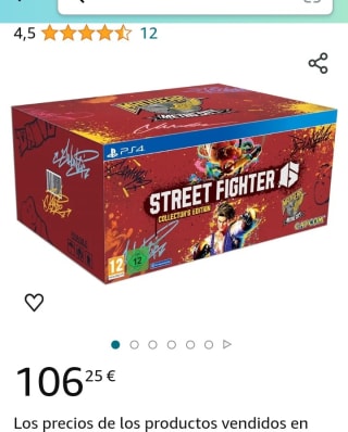 Street Fighter 6 PS4 por 106,25€.