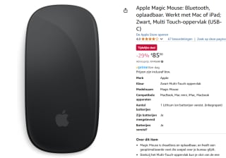 Apple Magic Mouse (2024) - Laser - Zwart voor €85 bij Amazon
