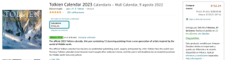 Tolkien Calendario 2023 a $237.21 en Amazon