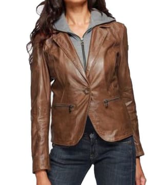 Gipsy lederen damesjack met capuchon voor €30,49 bij Outlet46