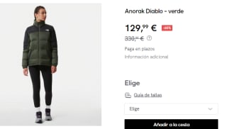 Anorak para Mujer The North Face Diablo por 129.9€