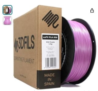 3DFILS - Filamento PLA Seda para impresión 3D (1 Kg, Lila Seda) por 14€