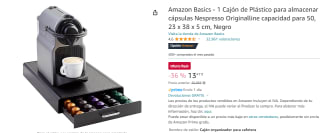 Cajón para almacenar cápsulas Nespresso 50 cápsulas por 13,47€