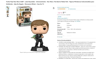 Figura Funko Pop de la saga Star Wars personaje BoBF Luke Skywalker por 9,99€