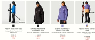 Tot 40% op ski-en snowboard jassen en broeken bij The North Face