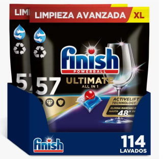 Finish Powerball ULTIMATE ALL IN 1 Pastillas para Lavavajillas por 25,49€ (Nuevos usuarios por 15,29€)