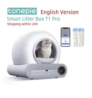 Caja Tonepie de arena inteligente automática para gatos 65L autolimpiante totalmente cerrada por 150,05€