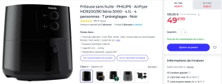 Philips HD9200 airfryer voor €49,99 bij Cdiscount
