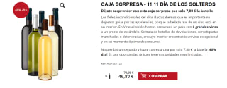 Caja Sorpresa - 11.11 Día de los Solteros (6 Botellas) por 36.8€