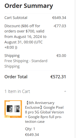 Google Pixel 8 Pro - 128 GB Zwart + Gratis Transparante case voor €572,31 bij Gshopper