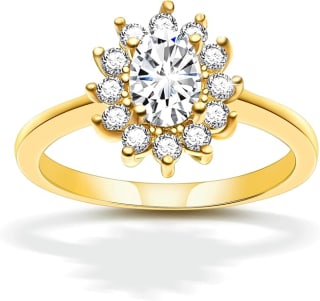 Alianza de Boda Ovalada DOUX Anillo por $295 | Descuento Amazon