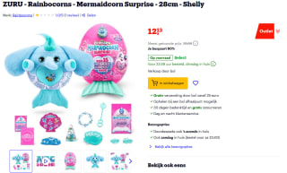 ZURU - Rainbocorns - Mermaidcorn Surprise - 28cm - Shelly voor €12,13 bij Bol. en Amazon