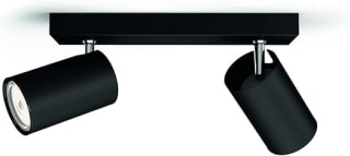 Philips Kosipo opbouwspot - 2-lichts - zwart voor €17,99 bij Amazon