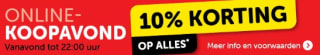 10% korting van 16 tot 22 uur bij Boekenvoordeel (alleen online)