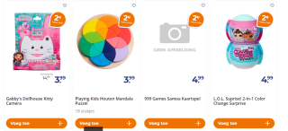 Alle speelgoed 2e halve prijs, incl. Lego bij Trekpleister
