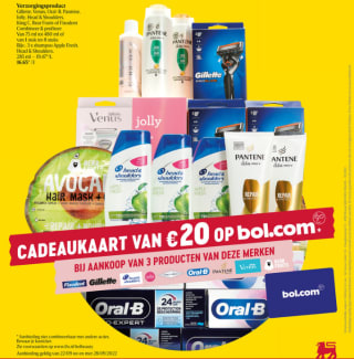 Bol.com cadeaukaart van €20 bij aankoop van 3 producten van geselecteerde merken bij Delhaize