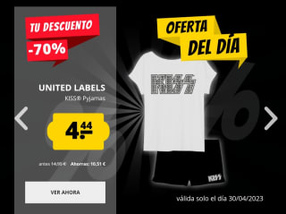 Pijama corto de mujer Kiss por 4,44€