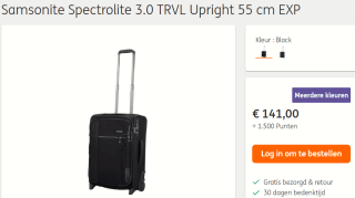 Samsonite Spectrolite 3.0 TRVL trolley 55 cm voor €141 + 1.500 ING rentepunten