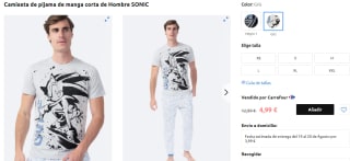 Camiseta de Dragon Ball y Sonic por solo 4,99€