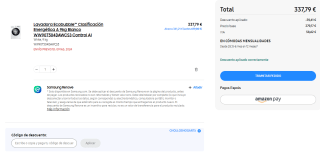 Samsung Lavadora Ecobubble 9kg WW90T504DAWCS3 por 337,79€