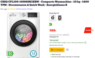 CHIQ CFL100-14586IM3XBW wasmachine 10 kg voor €388