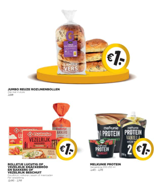 Jumbo actie de euro show 4 weken lang heel veel producten voor €1